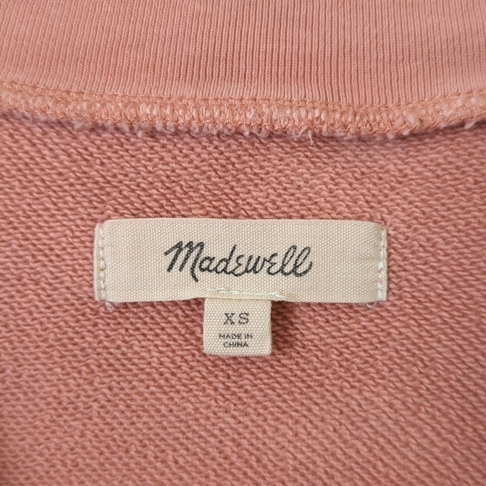 Madewell Classic (Re)sourced Cotton V-neck Cardigan Sweatshirt Blush Pink XS - Picture 5 of 14
